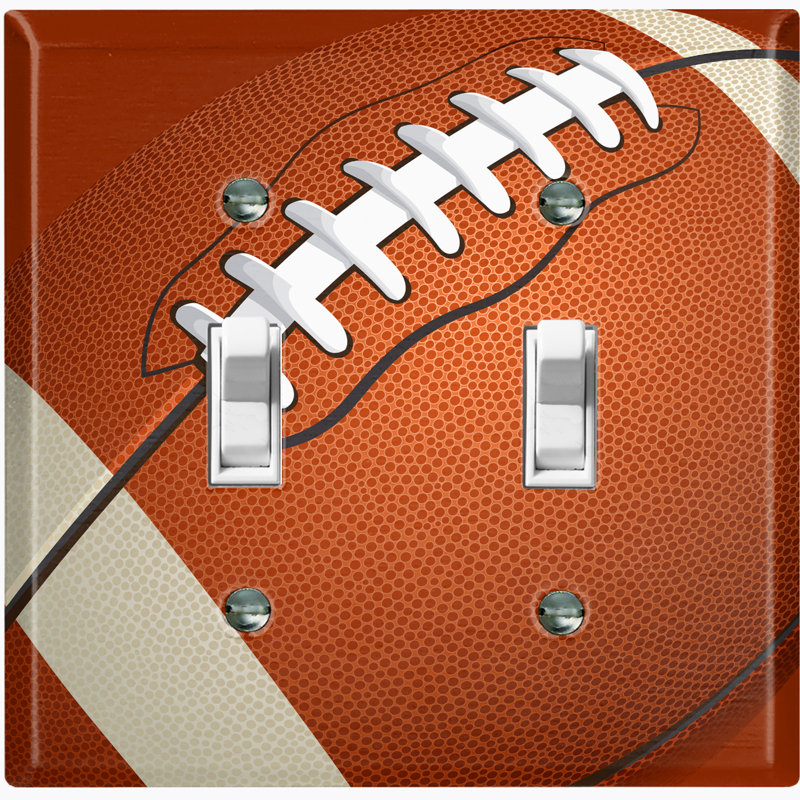 Football Kids Room Sports Game 2 - Gang Toggle Light Switch Standard Wall Plate