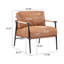 Chaise d'appoint moderne 27,56 po avec coussins moelleux