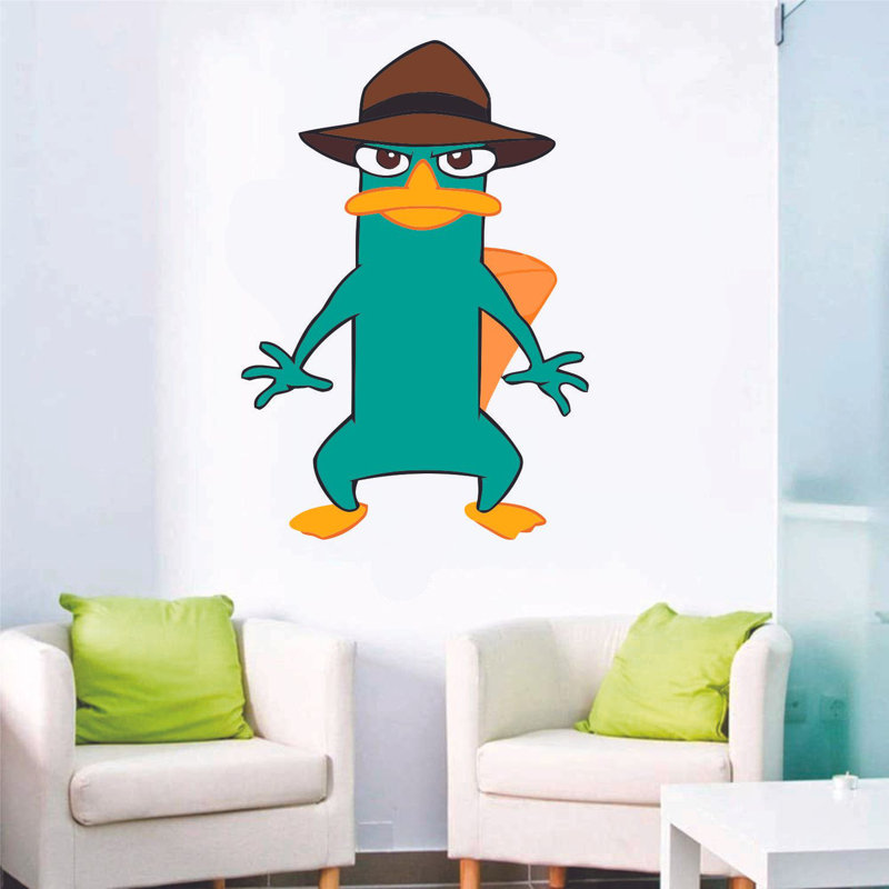 Adhésif décoratif caricature de personnage Duck Detective, 10 po x 8 po