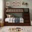 Lit superposé d'escalier en bois massif avec lit gigogne Blaisdell-78261539-78261566