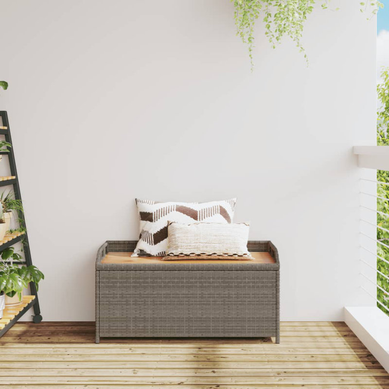 Agrim Steel Garden Bench, Gray, 50cm H x 120cm L x 50cm W