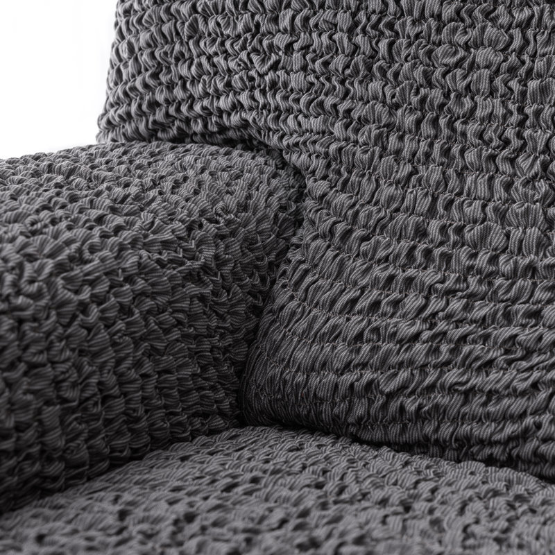 Housse extensible pour fauteuil inclinable - Style italien et qualité supérieure - Collection CottonRich, Gris foncé