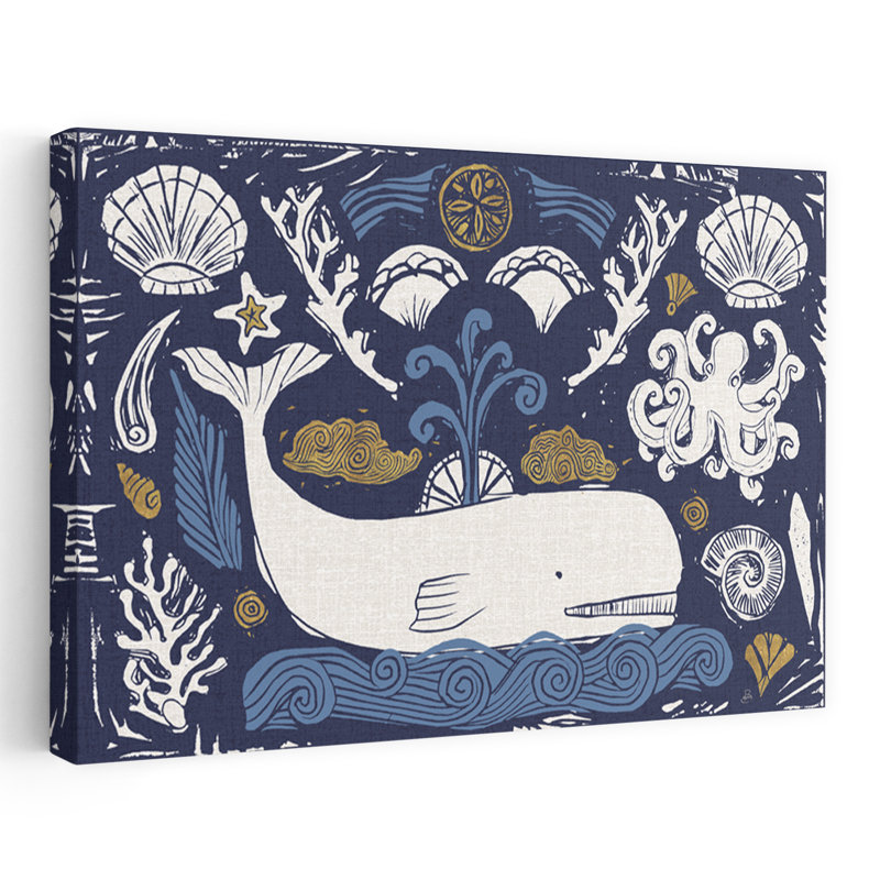 Primitive mer I animal côtier foncé bleu or côtier corail, H 48 po x l 32 po