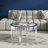 Modern Mirror Coffee Table With Diamond Inlay Accents