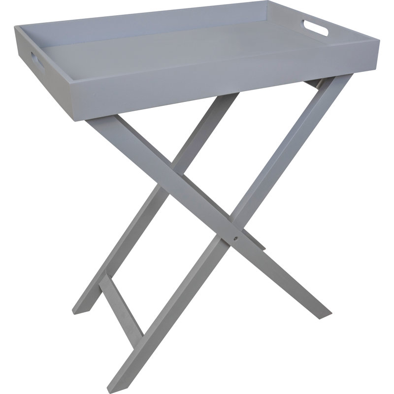 Byer Folding tray table , Grey