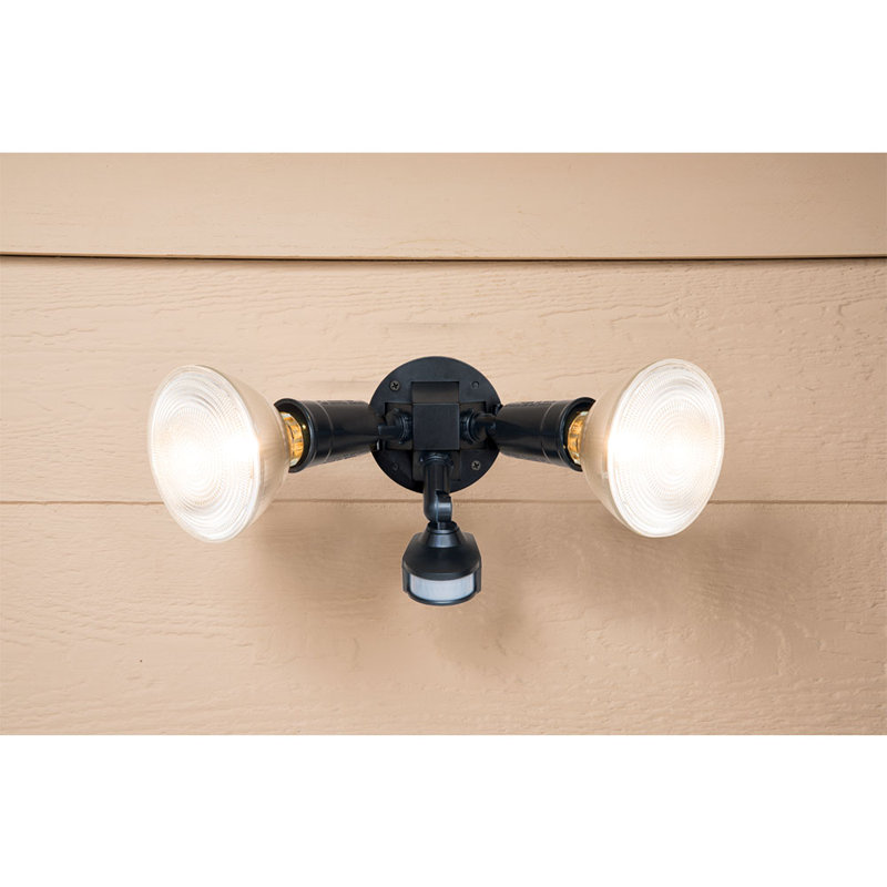 Flood Light with Motion Sensor, Black