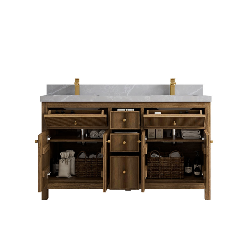 Ensemble de meuble-lavabo double 60 po