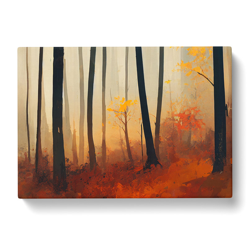An Edgy Autumn Forest - Wrapped Canvas, 50cm H x 76cm W x 3cm D