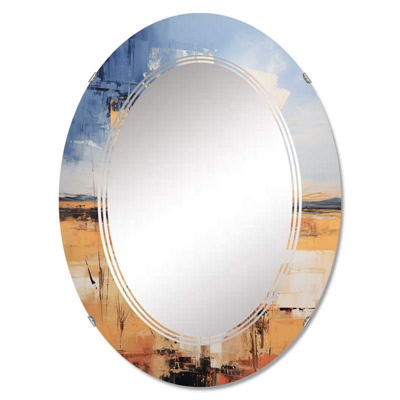 Rila - Miroir mural prairies ovale, 30 po x 20 po