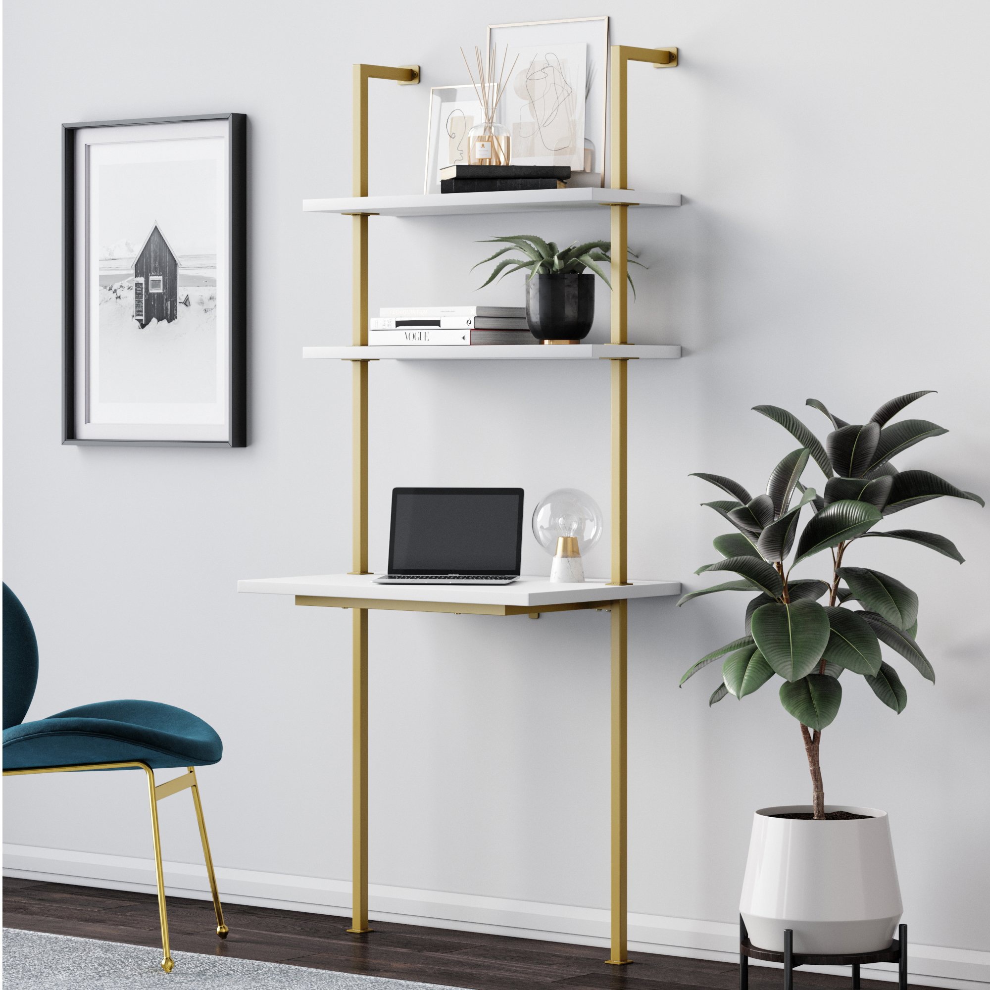 Nathan James Theo Leaning/Ladder Desk & Reviews | Wayfair