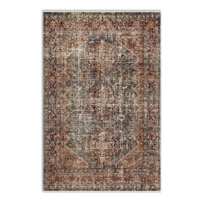 Clemente Red/Blue/Brown Rug