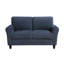 Ensemble de canapé de salon contemporain 2 pièces Canapé rembourré chenille bleu-1008792984