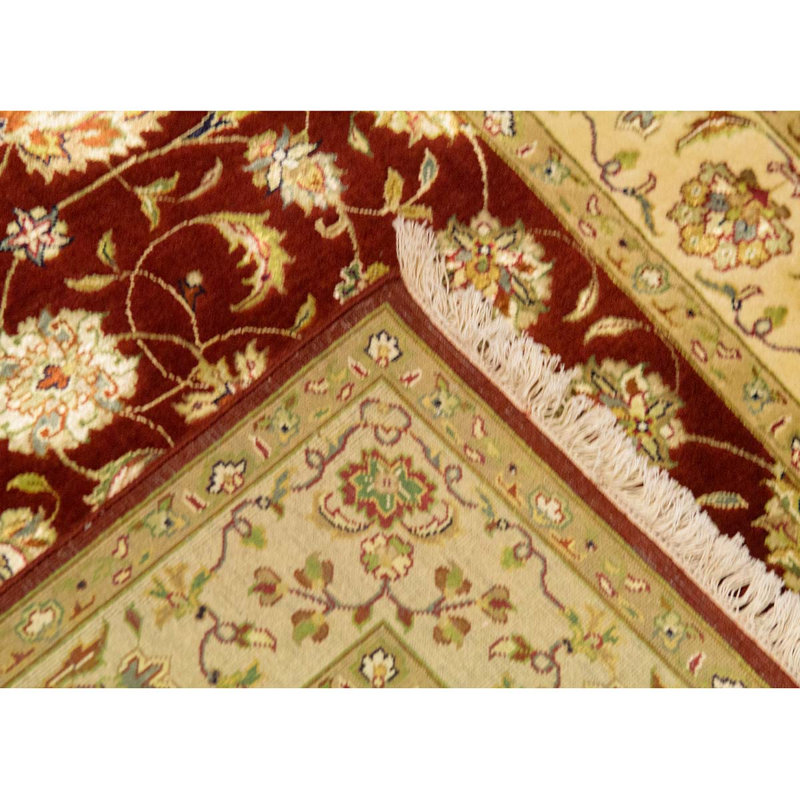 Hand-Knotted High-Quality Red and Gold Area Rug
