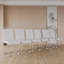 Chaises de salle à manger modernes, chaise d'appoint rembourrée en similicuir à haut dossier avec pieds en métal argenté-1320193370-1320193382-1320193383