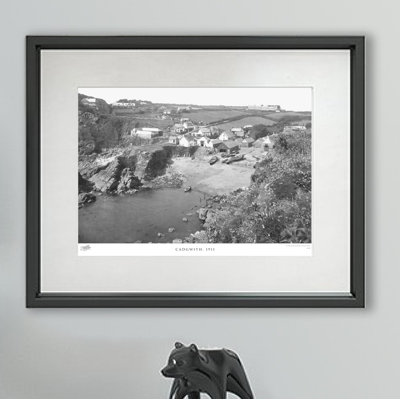 Cadgwith, 1911 - Single Picture Frame Print on Wood