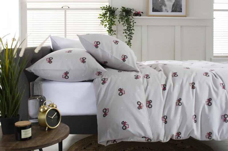 Cotton Duvet Cover Set with Pillow Shams Included, Double Duvet + 2 Standard Shams