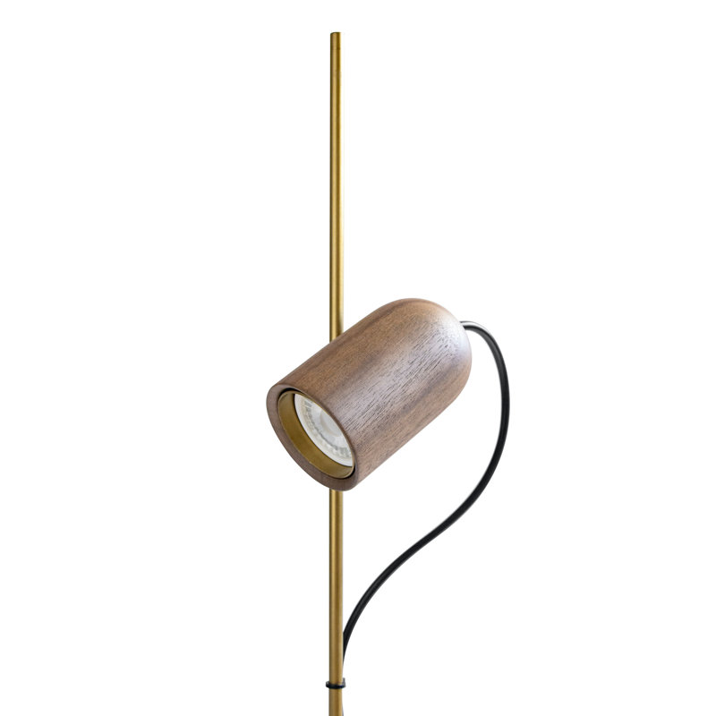Onfa Table Lamp, Brass/Walnut, Walnut