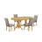 9-Piece Dining Room Set Consists of a Wooden Table and 8 Dark Khaki Upholstered Chairs with High Back - Oak Finish-549247770-549247771-612764825