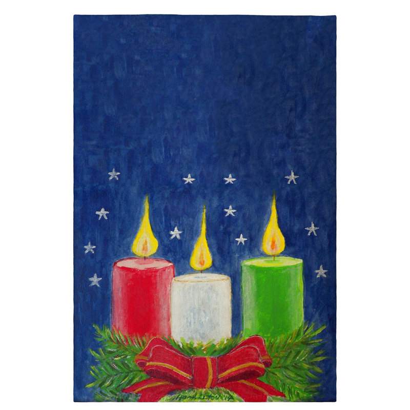 Serviette de noël bougies à main Abrams