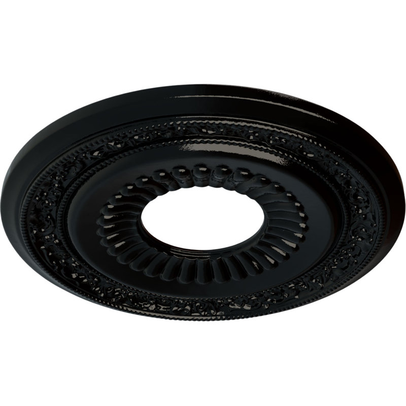 Médaillon de plafond Endurathane Jackson, DO 20 po x P 3 5/8 po x P 1 po (convient aux auvents jusqu'à 5 1/8 po), finition dorée de pharaons peints à la main