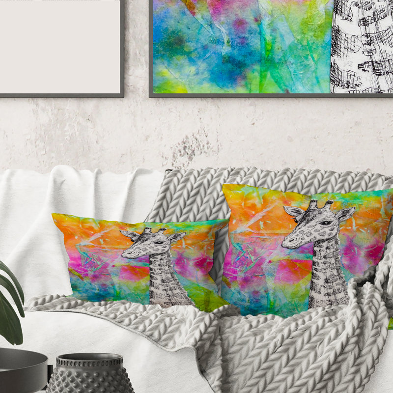 Animal Print Throw Pillow, 18" x 18"
