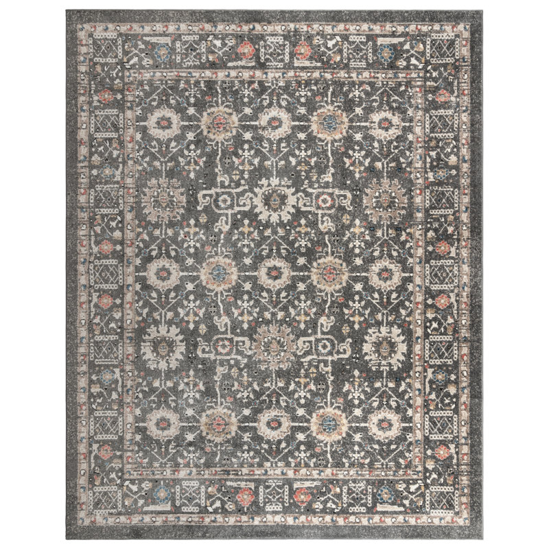 Tapis en polypropylène gris Maia Dov, Rectangle 5 pi 3 po x 7 po