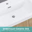Meuble-lavabo moderne Angela avec comptoir intégré en composite blanc
