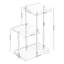 Table d'appoint en acrylique à 3 niveaux - Table de bout carrée - Table de chevet transparente Table de chevet décorative, pour le salon, la chambre à coucher