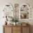Solid Wood Arched Window Mirror With Opening Doors – Farmhouse Wall Mirror For Bathroom Vanity, Rustic Decorative Mirror-615536616-615536631
