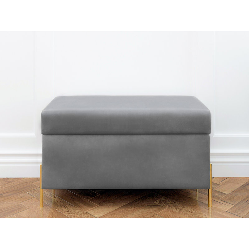 Haberman Velvet Upholstered Storage Bench