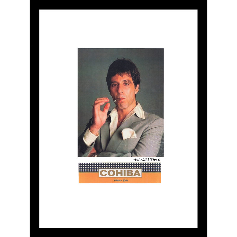 Fairchild Paris, cigares et pacino main dans la main - 14 po x 18 po, reproduction encadrée