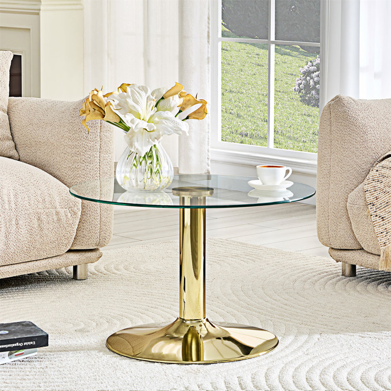 Table basse, Transparent / doré