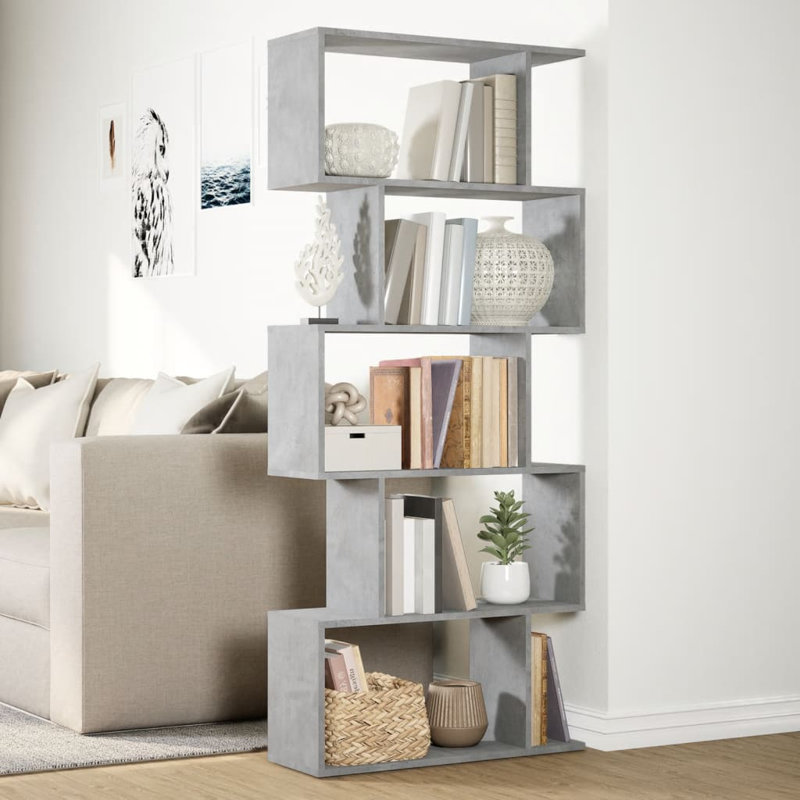 Selime 70cm W Bookcase, (5 Shelves) 161cm H x 70cm W x 24cm D