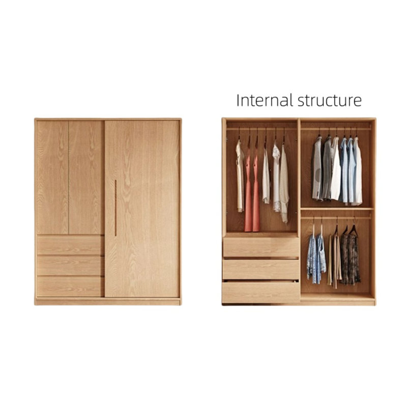 Garde-robe simple en bois, H 78,74 po x l 62,99 po x P 23,62 po