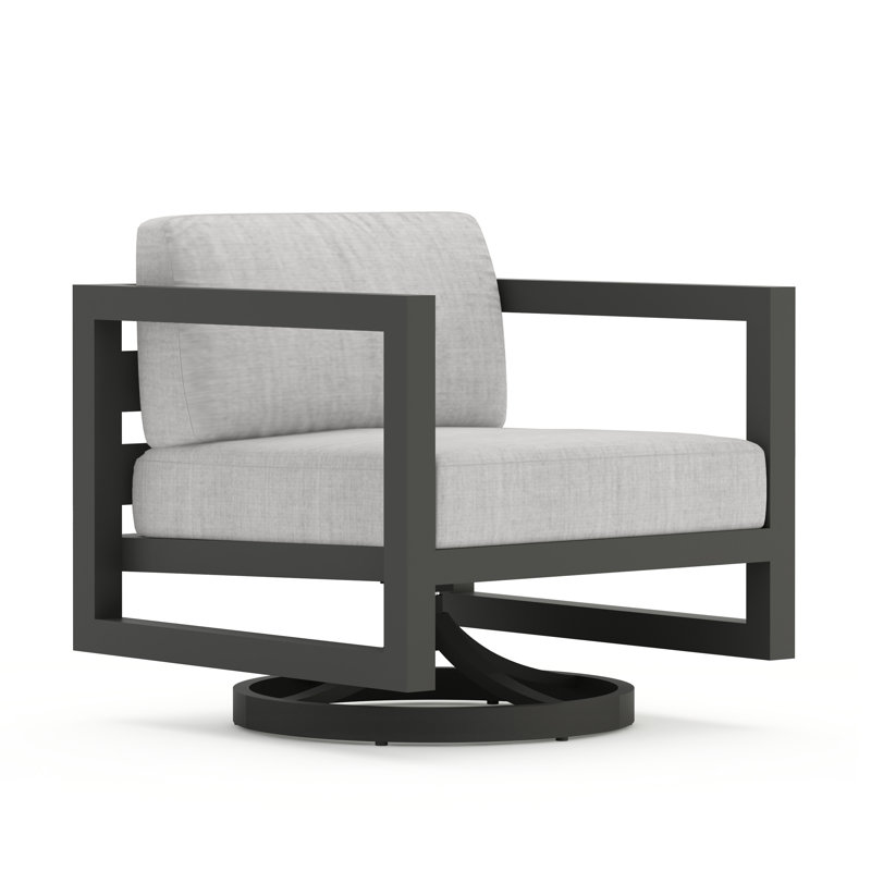 Avion Outdoor Rocker Chair, Slate, Cast Silver Sunbrella®