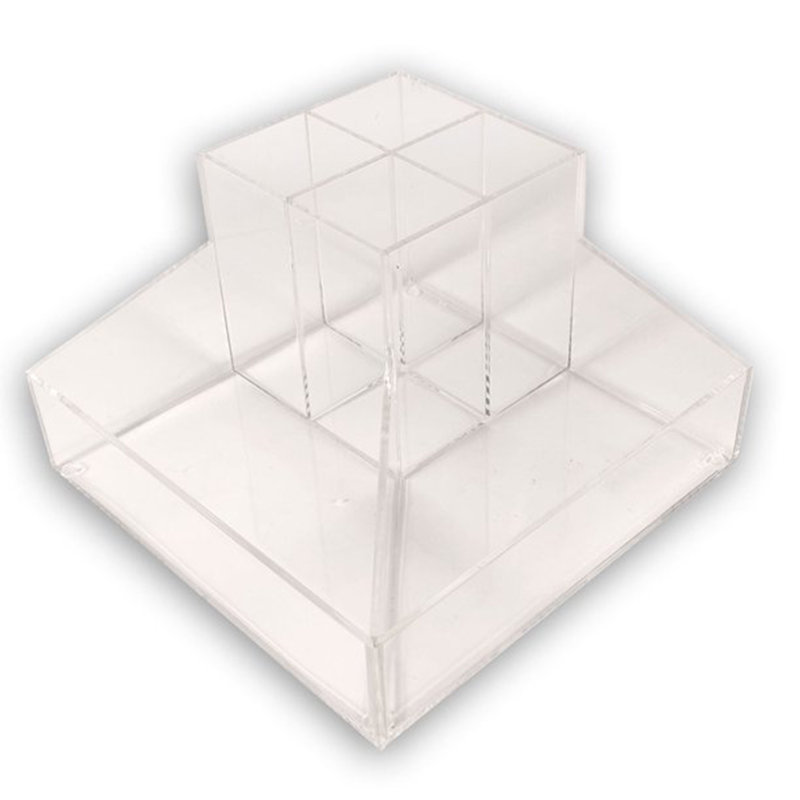 Crystal Clear Acrylic Adjustable 6-Compartment Vanity Organizer