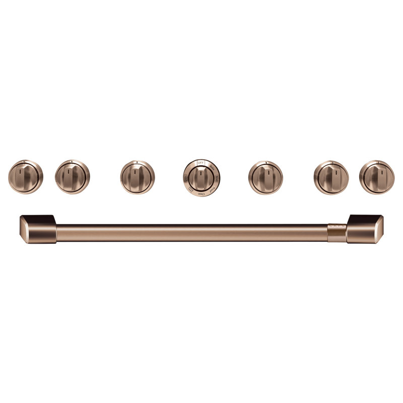 Café™ 36" Brushed Stainless Handle & Knob Set for Pro Range and Rangetop, Brushed Copper