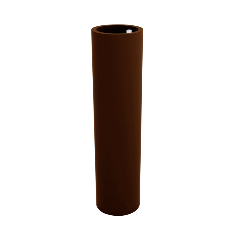 Cilindro - Resin Tower Pot Planter - Self Watering, Bronze, 39.25" H x 9.75" W x 9.75" D