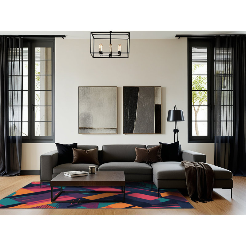 Radiant Layers Rug, Square 5'