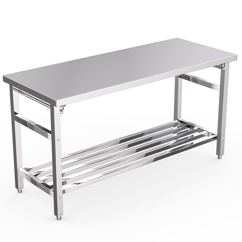 Tables de travail en acier inoxydable, 32 pi H x 60 pi L x 24 pi P