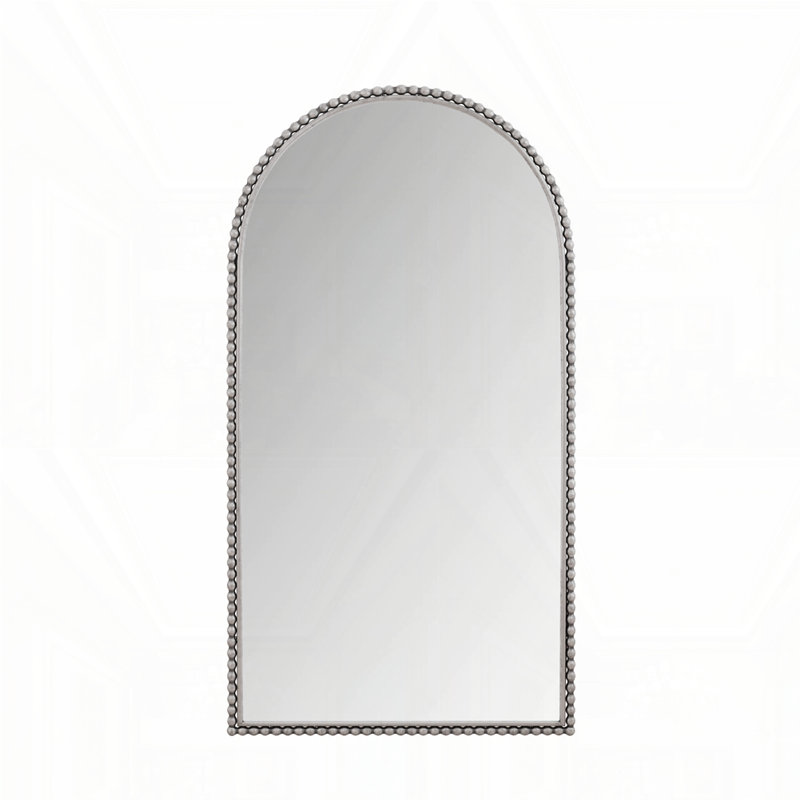 Retro Full Length Mirror With Supporting Feet, Silver