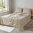 100% Natural Linen Queen Size Sheet Set (4 Pieces), 16-Inch Deep Pockets, Breathable, Durable, Tear-Resistant, Machine Washable, Apricot-124434770-124434769