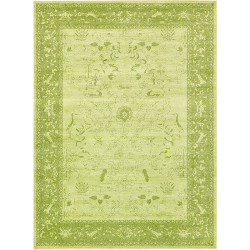 Godina Floral Indoor Rug, Rectangle 6'1" x 9'