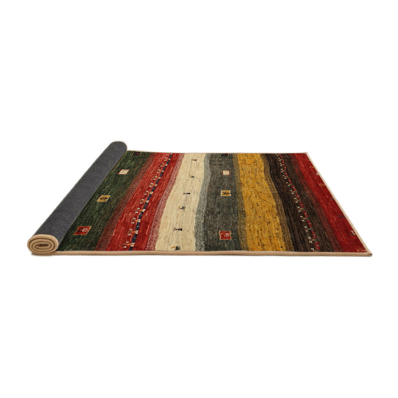 Tapis beige/brun/gris contemporain, Rond 4 pi