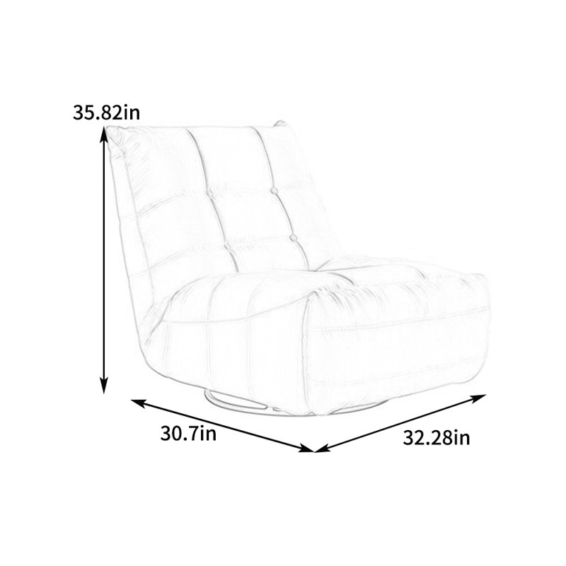 Fauteuil inclinable rembourré Tawan, Orange
