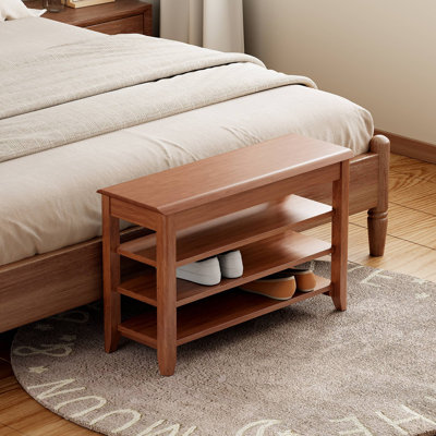 Solid wood shoe rack shoe bench