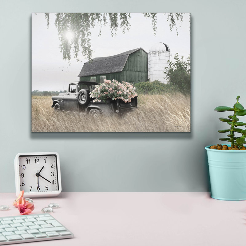August Grove 'Green Flower Farm' by Lori Deiter, Canvas Wall Art, 12" H x 16" W x 0.75" D