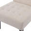 Ensemble de 2 fauteuils de chambre beige capitonnés