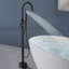 Robinet de baignoire autoportant à poignée simple avec douchette à main Topcraft-69763951