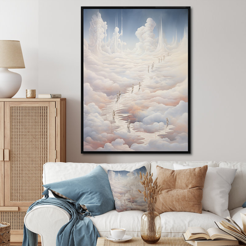 Reproduction d'art sur toile, Cadre flottant noir, H 32 po x l 24 po x P 1 po